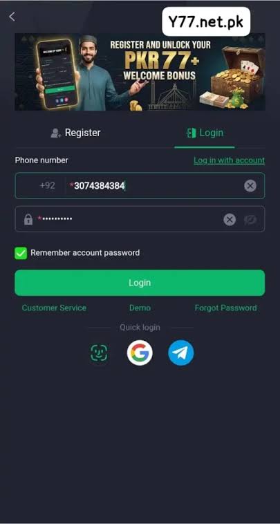 Y77 Game  Login